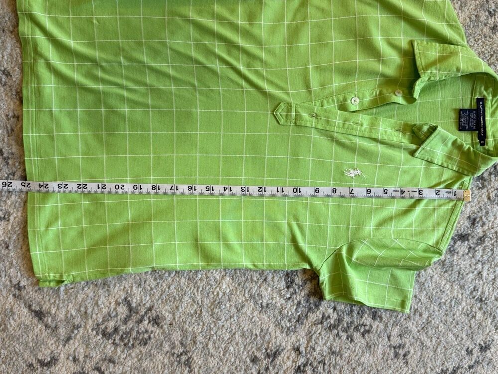 Ralph Lauren Golf Woman' Classic Fit Green White Plaid Polo Shirt S Short Sleeve - Picture 8 of 8